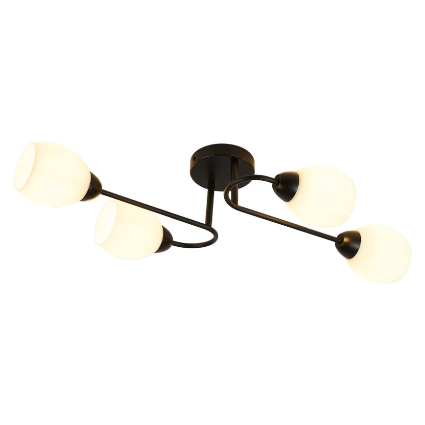 Přisazený lustr KING 4xE27/15W/230V černá