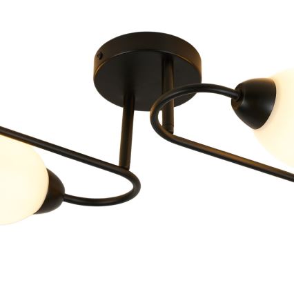 Přisazený lustr KING 4xE27/15W/230V černá