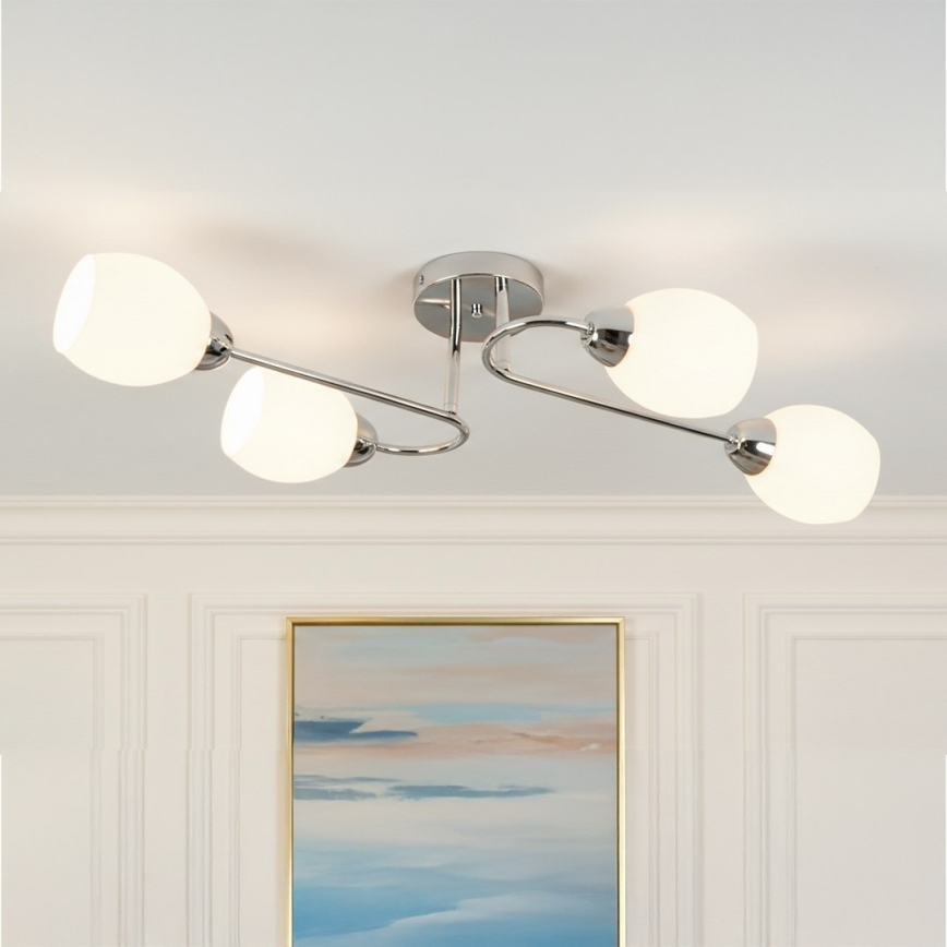 Přisazený lustr KING 4xE27/15W/230V lesklý chrom