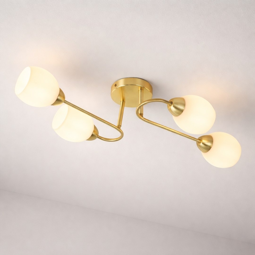 Přisazený lustr KING 4xE27/15W/230V zlatá
