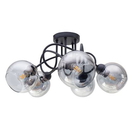 Přisazený lustr LATIL 5xE27/60W/230V černá