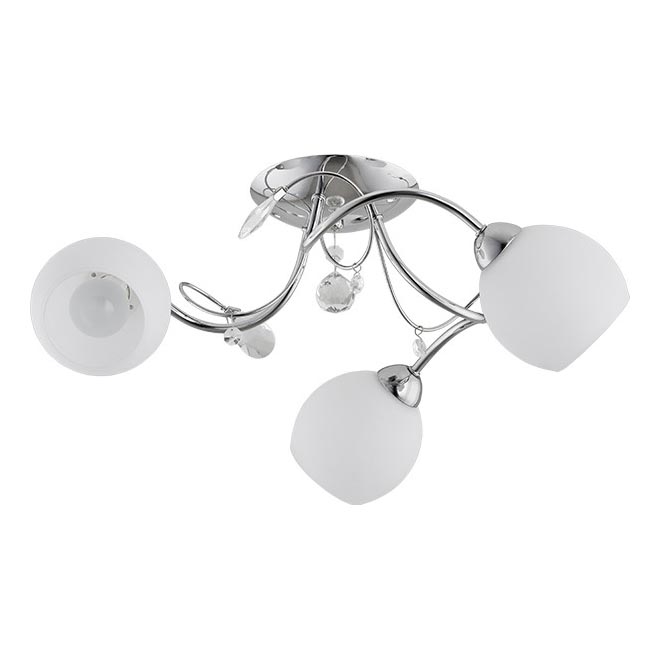 Přisazený lustr LIVIA 3xE14/10W/230V lesklý chrom