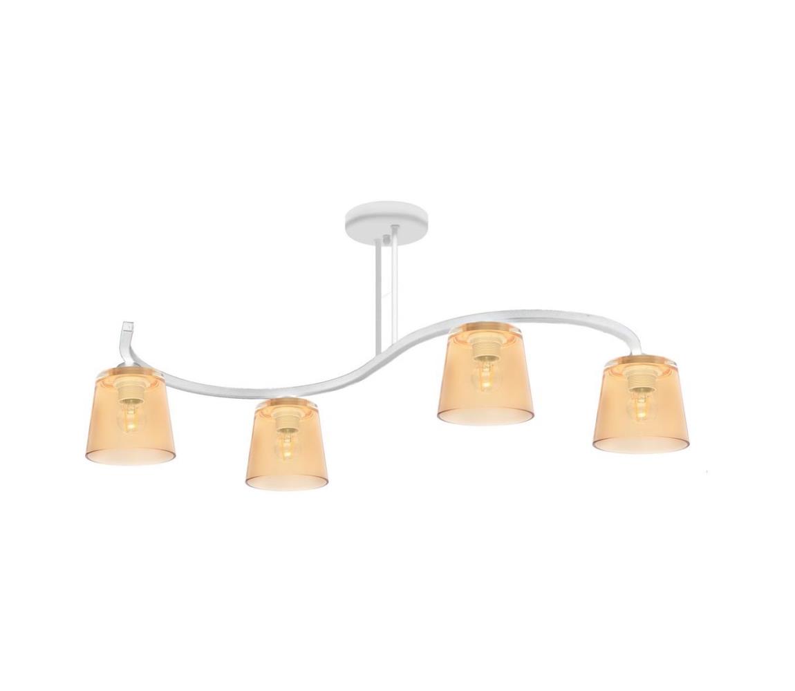 Helam Přisazený lustr LUCEA 4xE27/60W/230V bílá/oranžová HE0831