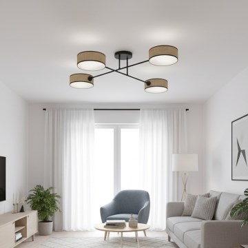 Přisazený lustr MAGA 4xE14/10W/230V béžová