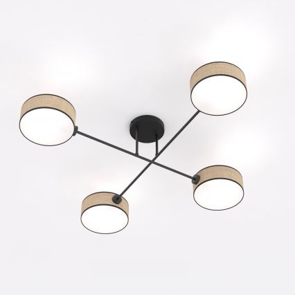 Přisazený lustr MAGA 4xE14/10W/230V béžová