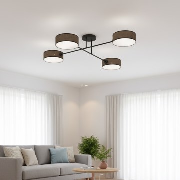 Přisazený lustr MAGA 4xE14/10W/230V hnědá