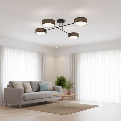 Přisazený lustr MAGA 4xE14/10W/230V hnědá