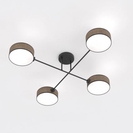 Přisazený lustr MAGA 4xE14/10W/230V hnědá