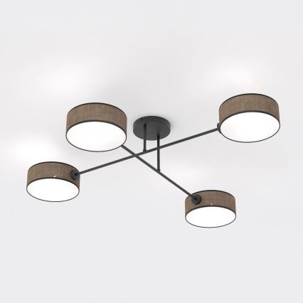 Přisazený lustr MAGA 4xE14/10W/230V hnědá