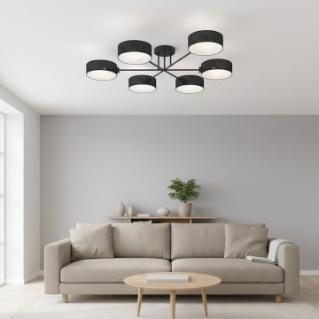 Přisazený lustr MAGA 6xE14/10W/230V černá