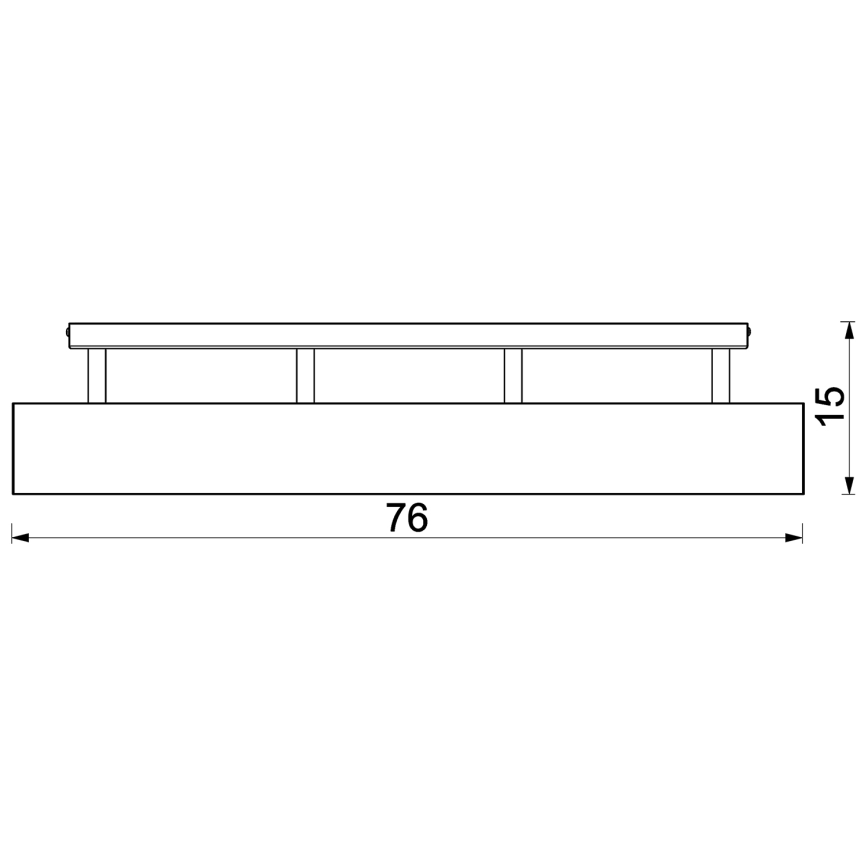 Přisazený lustr MAISON 4xGU10/8W/230V hnědá/dub