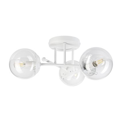 Přisazený lustr MALENA 3xE14/5W/230V bílá/čirá