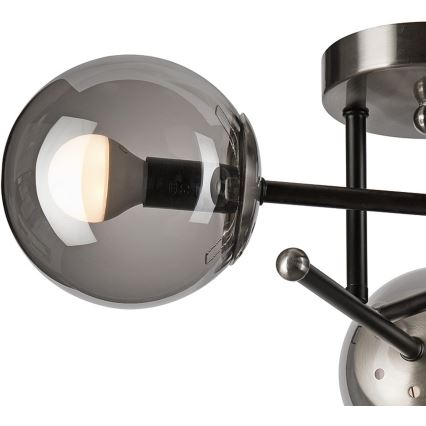 Přisazený lustr MALENA 3xE14/5W/230V černá/šedá