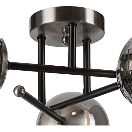 Přisazený lustr MALENA 3xE14/5W/230V černá/šedá
