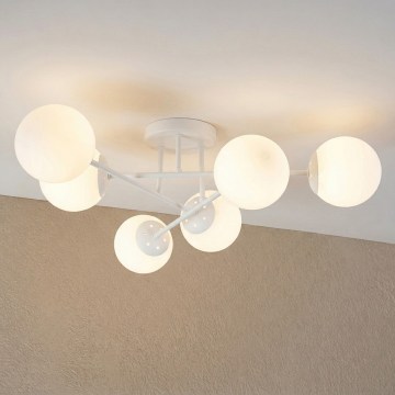 Přisazený lustr MALENA 6xE14/5W/230V bílá