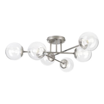 Přisazený lustr MALENA 6xE14/5W/230V matný chrom/čirá