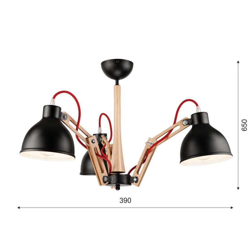 Přisazený lustr MARCELLO 3xE27/60W/230V - FSC certifikováno