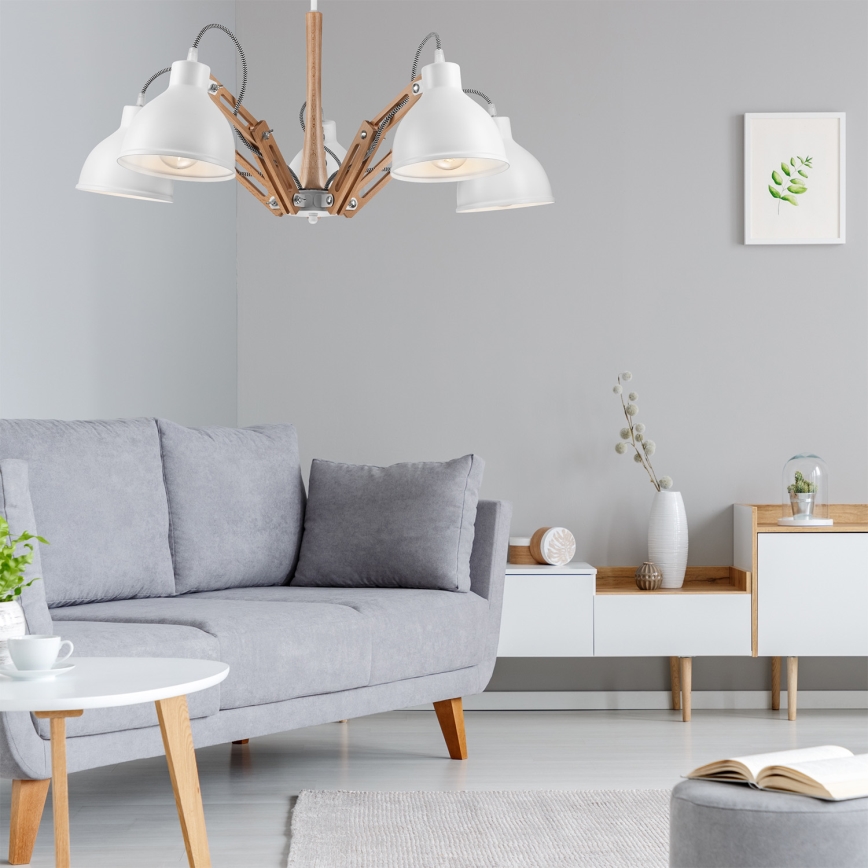 Přisazený lustr MARCELLO 5xE27/60W/230V - FSC certifikováno