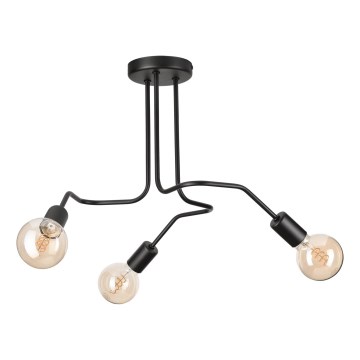 Přisazený lustr MATYLDA 3xE27/60W/230V černá