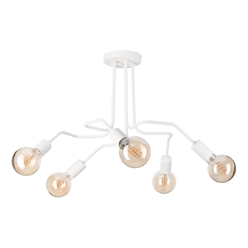 Přisazený lustr MATYLDA 5xE27/60W/230V bílá