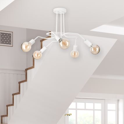 Přisazený lustr MATYLDA 5xE27/60W/230V bílá
