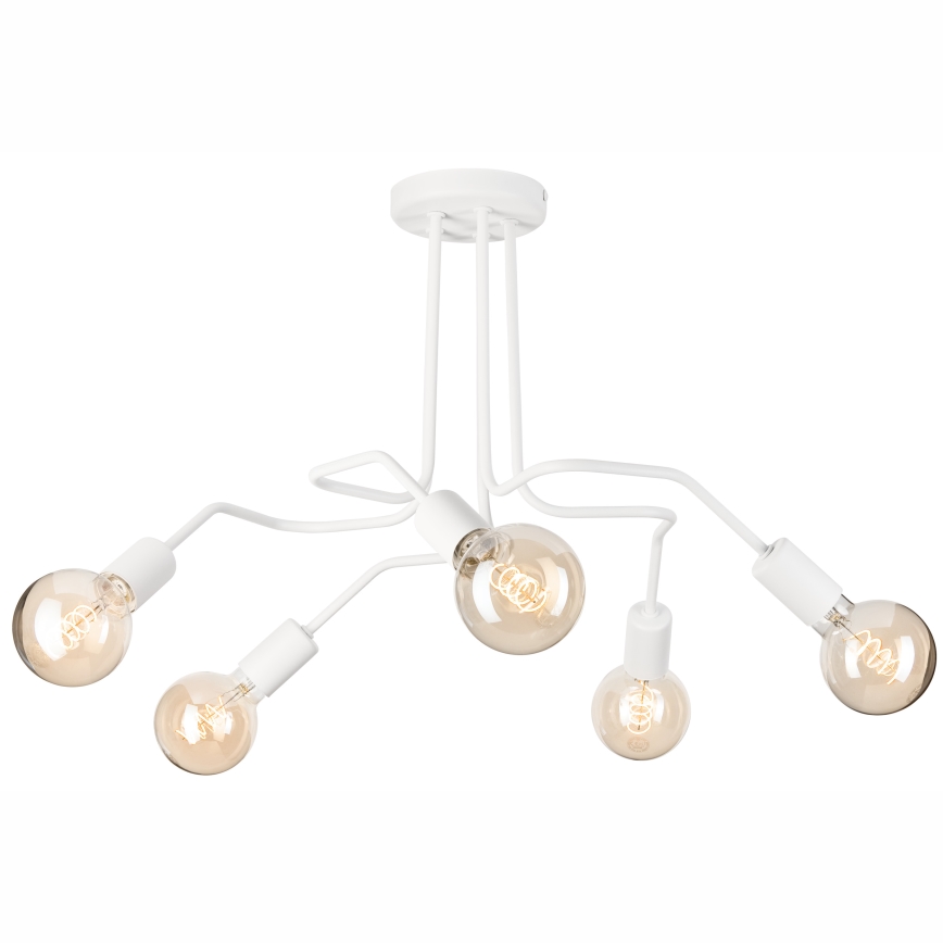Přisazený lustr MATYLDA 5xE27/60W/230V bílá