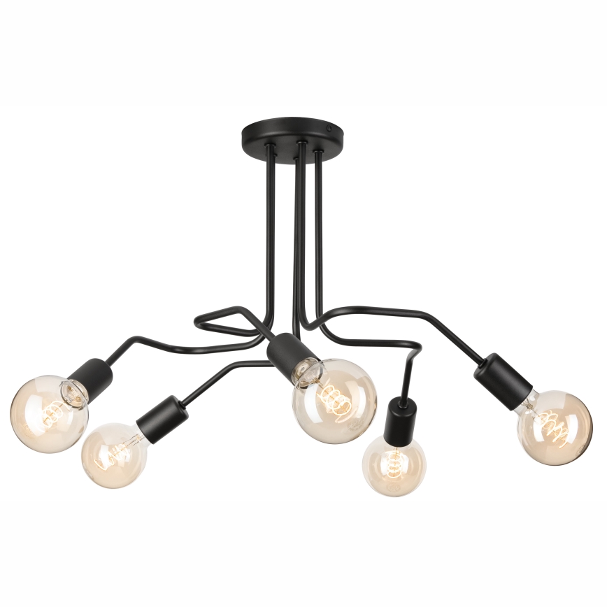 Přisazený lustr MATYLDA 5xE27/60W/230V černá