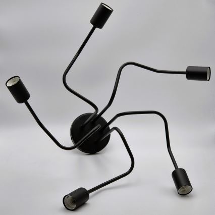 Přisazený lustr MATYLDA 5xE27/60W/230V černá