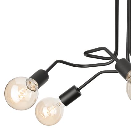 Přisazený lustr MATYLDA 5xE27/60W/230V černá