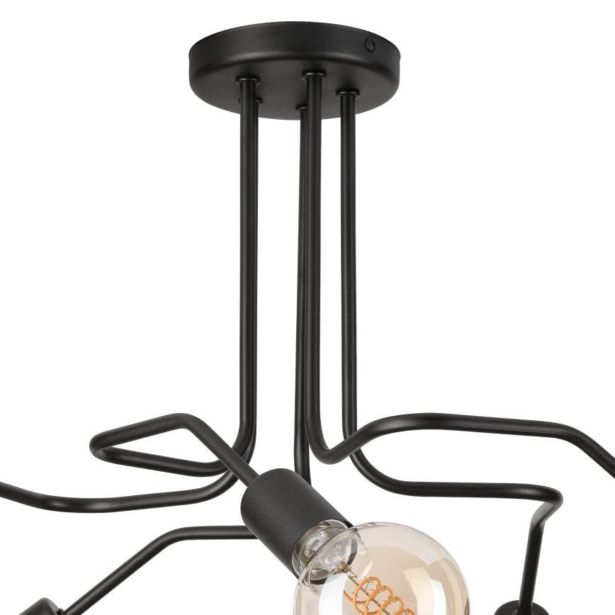 Přisazený lustr MATYLDA 5xE27/60W/230V černá
