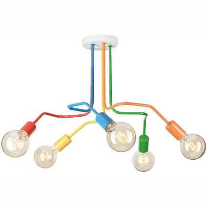 Přisazený lustr MATYLDA 5xE27/60W/230V pestrobarevná