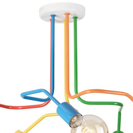 Přisazený lustr MATYLDA 5xE27/60W/230V pestrobarevná