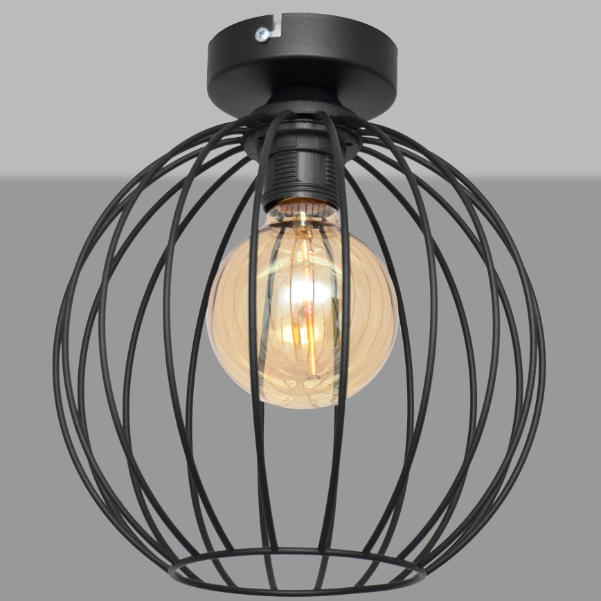 Přisazený lustr MERCURE 1xE27/15W/230V pr. 24 cm černá