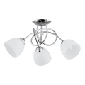 Přisazený lustr MODENA 3xE27/60W/230V lesklý chrom/bílá