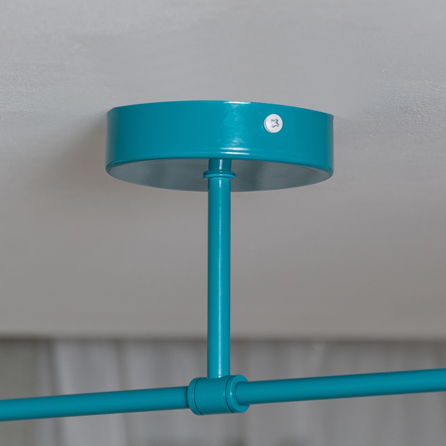 Přisazený lustr MOON 2xE27/15W/230V tyrkysová