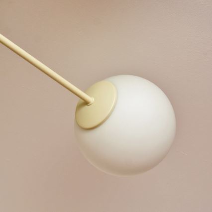 Přisazený lustr MOON 4xE27/15W/230V krémová