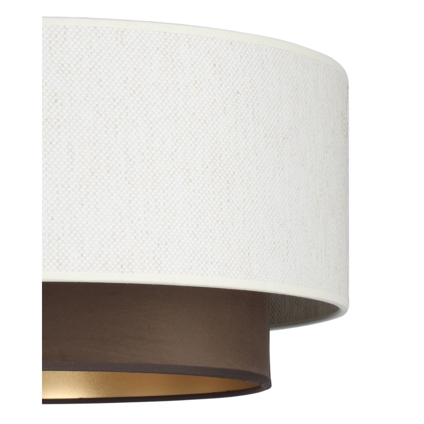 Přisazený lustr NATIA 1xE27/60W/230V bílá/hnědá