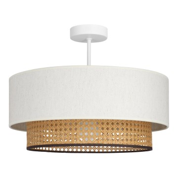 Přisazený lustr NATIA 1xE27/60W/230V bílá/hnědá