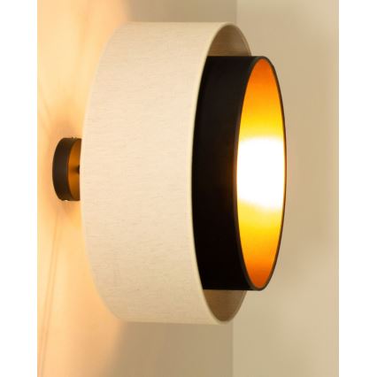 Přisazený lustr NATIA 1xE27/60W/230V pr. 45 cm bílá/černá