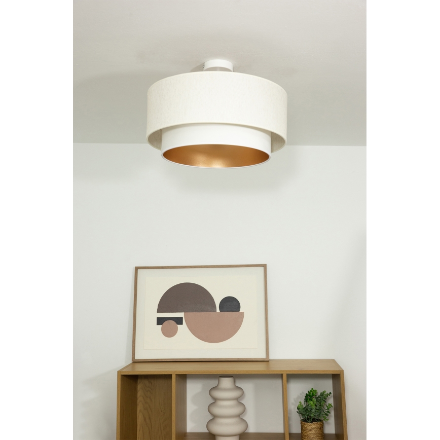 Přisazený lustr NATIA 1xE27/60W/230V pr. 45 cm bílá