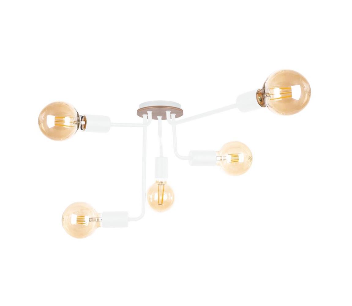 Namat Přisazený lustr NIXO WOOD 5xE27/60W/230V bílá NA0324