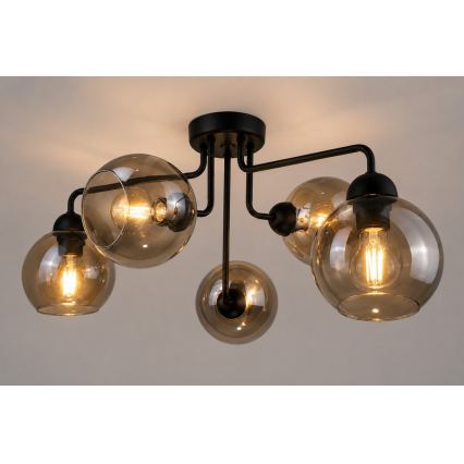 Přisazený lustr OSMO 5xE27/60W/230V černá