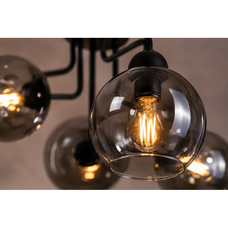 Přisazený lustr OSMO 5xE27/60W/230V černá