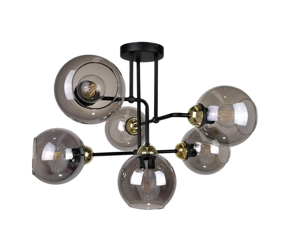 Namat Přisazený lustr OSMO 6xE27/60W/230V černá/zlatá NA0208