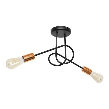 Přisazený lustr OXFORD 2xE27/15W/230V černá
