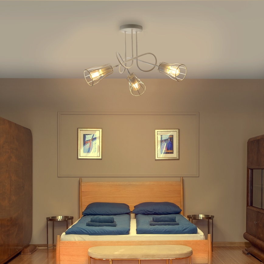 Přisazený lustr OXFORD 3xE27/15W/230V bílá