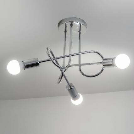 Přisazený lustr OXFORD 3xE27/15W/230V lesklý chrom