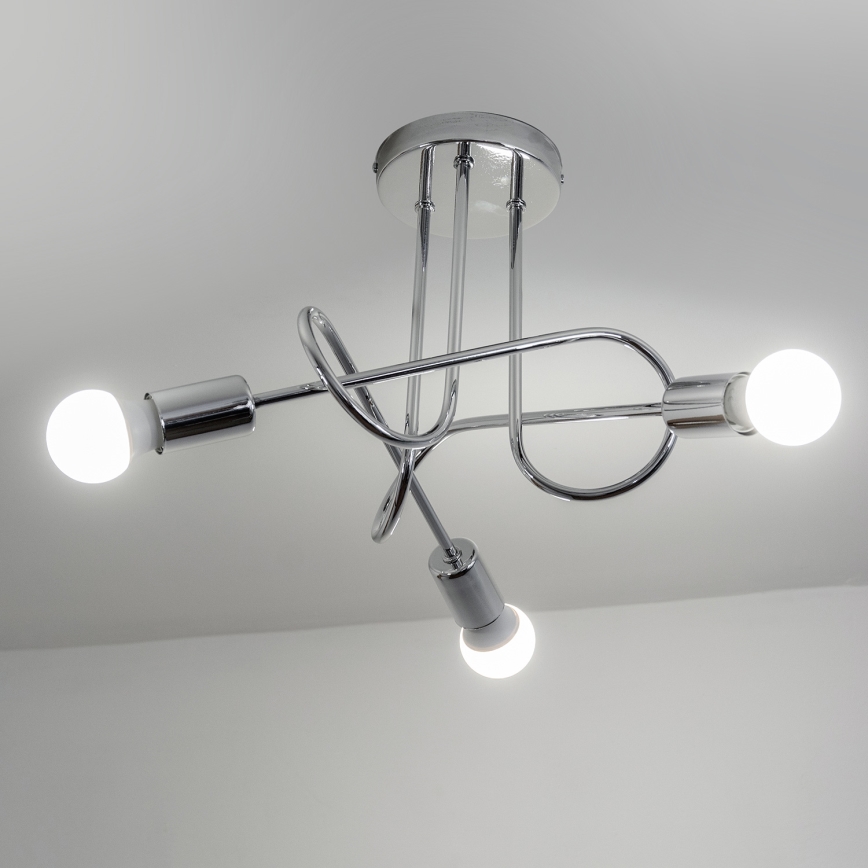 Přisazený lustr OXFORD 3xE27/15W/230V lesklý chrom