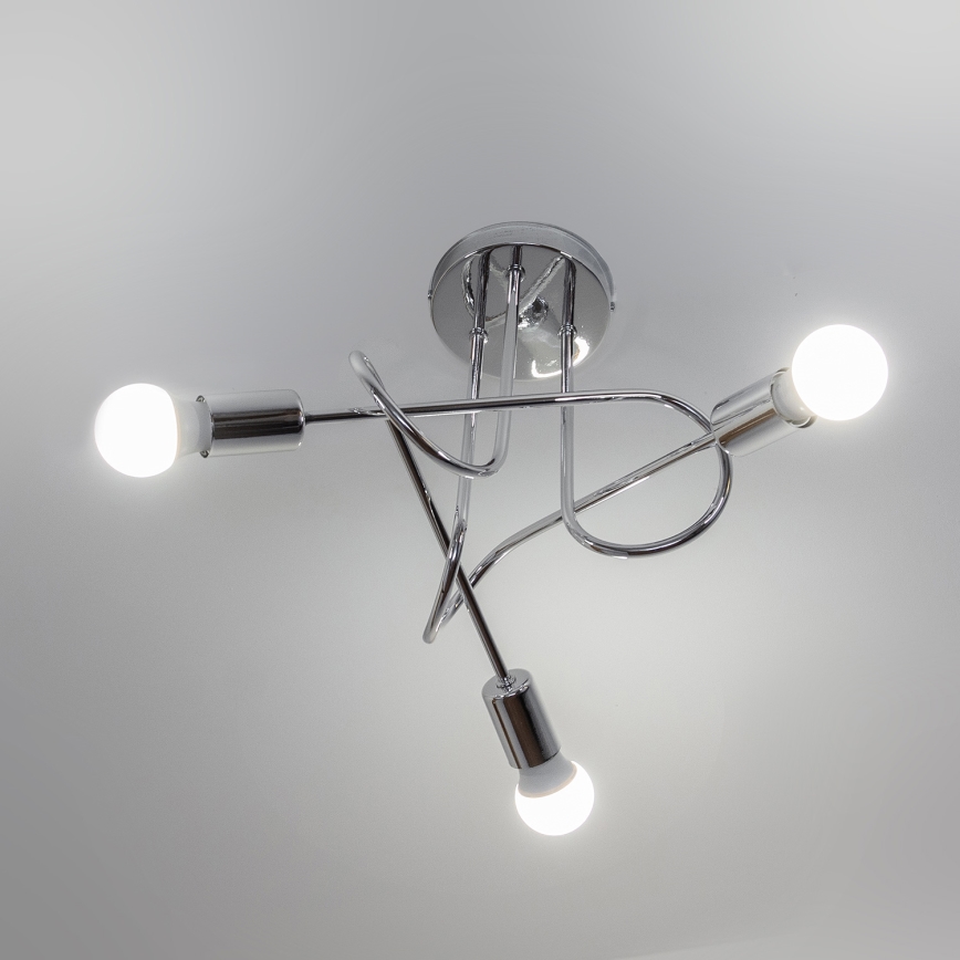Přisazený lustr OXFORD 3xE27/15W/230V lesklý chrom