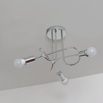 Přisazený lustr OXFORD 3xE27/15W/230V lesklý chrom